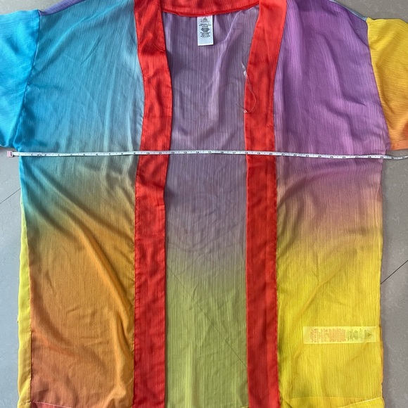 Disney Parks Cruise Line Colorful Rainbow Minnie Mouse Sheer Cover Up (Size L) - Picture 9 of 11